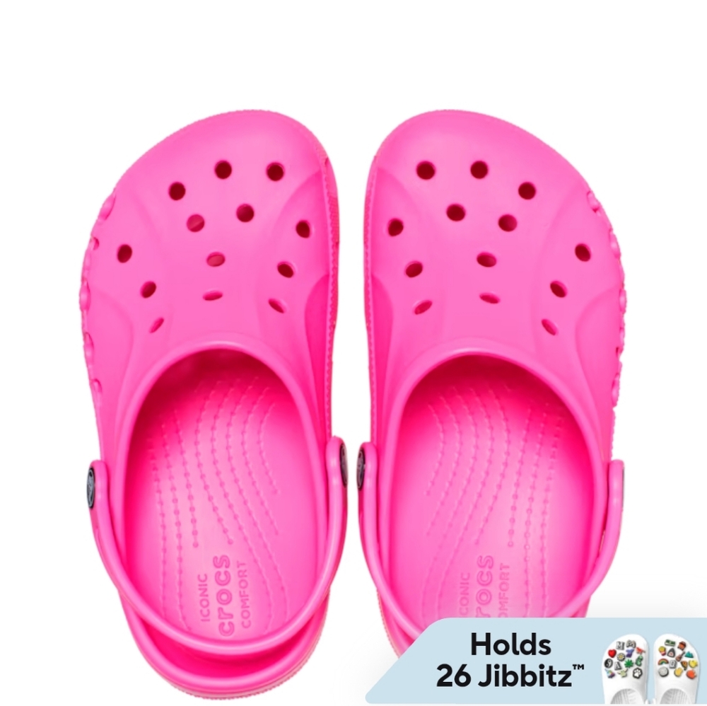 NWT Sz 3J CROCS Pink Sandals with Ventilation and Heel Strap